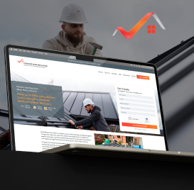 ▷ Roofing Company One Page Website Design